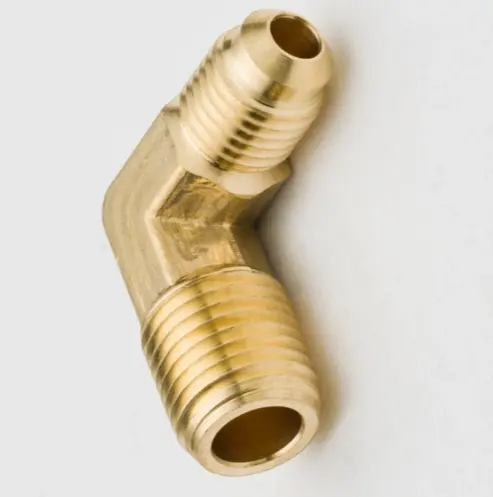 Brass Tube Fitting 90 Degree Elbow 3/8" x 3/8" Flare