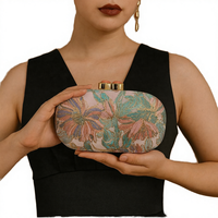 Pochette de jour à fermoir Kiss Lock, brodée de motifs floraux, style ethnique et Cheongsam traditionnel, sac à main exquis pour femme, avec chaînes de mariage