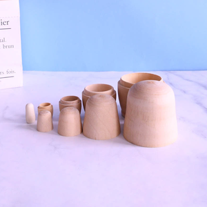 Muñeca de anidación rusa de madera de 11CM para niños, juguete de anidación rusa, pintado a mano, bricolaje, abierto, herramientas de enseñanza de pensar innovador, accesorios de pintura - Product Image 3