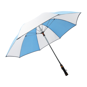 25 Inches Pongee Fabric Waterproof Windproof Innovative Safety Reflective Stripe custom print Straight Umbrella with <b>LED</b> <b>Light</b> - Product Image 2
