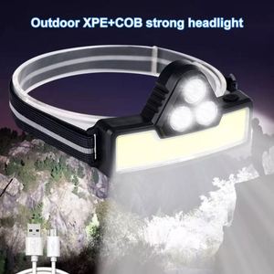 Wosen sáng ánh sáng điện hiển thị USB có thể sạc lại đèn lồng ABS cơ thể làm việc COB đèn pha torche chiến thuật đèn pin <span class=keywords><strong>Led</strong></span> Đèn Pha - Product Image 6