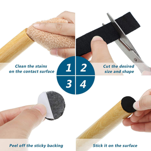 Mofelt Black Roll, patins en feutre antidérapants pour pieds de meubles, auto-adhésifs, protection pour le déménagement, modèle Mft-fpads - Product Image 5