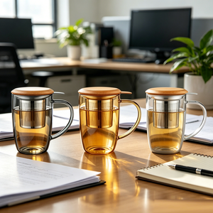 Tazza <span class=keywords><strong>da</strong></span> tè <span class=keywords><strong>in</strong></span> <span class=keywords><strong>vetro</strong></span> borosilicato con infusore <span class=keywords><strong>in</strong></span> acciaio inossidabile e coperchio <span class=keywords><strong>in</strong></span> bambù, tazza <span class=keywords><strong>da</strong></span> tè <span class=keywords><strong>in</strong></span> <span class=keywords><strong>vetro</strong></span> per tè sfuso <span class=keywords><strong>da</strong></span> 400 ml - Product Image 1