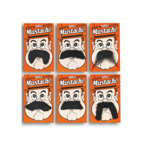 Juego de 6 bigotes adhesivos en modelos surtidos - Product Image 1
