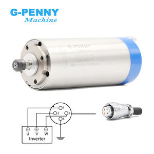 Moteur de broche refroidi par eau G-penny personnalisé <span class=keywords><strong>1</strong></span>,5 kW ER11 80 mm pour le travail du bois, <span class=keywords><strong>4</strong></span> roulements à billes, 400 Hz, <span class=keywords><strong>0</strong></span>-24000 tr/min, machine CNC - Product Image 4