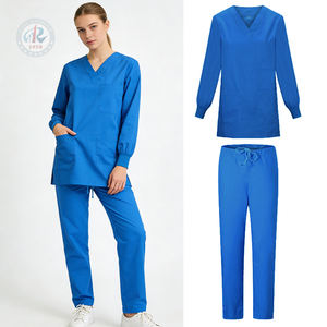 激安セール中！手術用医療ユニフォーム、外科医看護師スクラブ、男女兼用臨床歯科衛生チュニック衣装 - Product Image 1