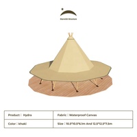 Combinaison extérieure Glamping Tente indienne Safari Toile de coton Cadre en bois Tipi Yourte Tipi Tente de fête Mariage