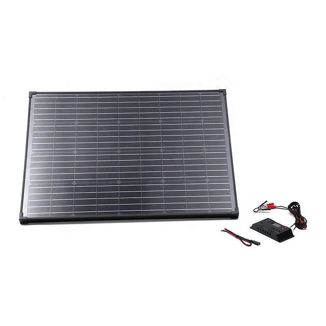 High Efficiency Tempered Glass PV Black Monocrystalline 100 w Rigid Solar Panel for Camping