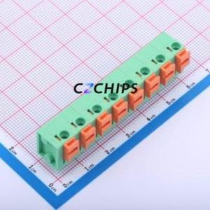 DB142V-7.62-8P-GN Spring Terminal Block Through hole Component (THT),P=7.62mm Connector 1x8P 7.62mm Green 8P - Product Image 1