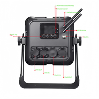 Projecteurs LED à batterie IP65, Pinspot de scène DMX512 sans fil 16x10W RGBW, pour extérieur, mariage, fête, LED Par 10000mAh Ra95 CRI