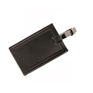 Original Noir En Cuir Véritable Personnalisé <span class=keywords><strong>Étiquette</strong></span> de <span class=keywords><strong>Bagage</strong></span> Pour Cadeau De Mariage - Product Image 1