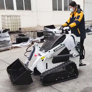 FREE SHIPPING Cheap New Small <strong>Mini</strong> Small Garden <strong>Loader</strong> Track <strong>Mini</strong> <strong>Skid</strong> <strong>Steer</strong> <strong>Loader</strong> With Bucket Trencher Rotary Plow - Product Image 1