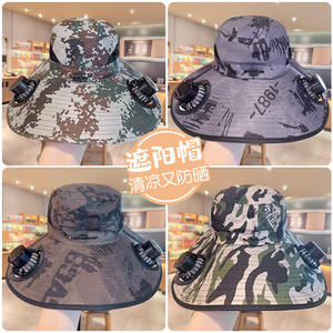 หมวกพัดลมพลังงานแสงอาทิตย์ หมวกพัดลมระบายความร้อนพลังงานแสงอาทิตย์ หมวกปีกกว้างสำหรับตกปลา เดินป่า ป้องกันแสงแดดกลางแจ้ง - Product Image 2