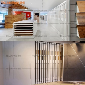 Hiện Đại Đẩy Ra Đứng Sàn Gỗ Giá Mẫu Xoay Racks Trượt Sàn Gỗ Hiển Thị Đứng Giá Gạch Showroom - Product Image 4