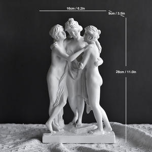 Ornement de Sculpture de déesse mythologique <span class=keywords><strong>scandinave</strong></span> trois artisanat en résine pour la décoration de salon à la maison - Product Image 3