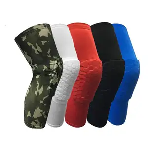 Top quality honeycomb knee support brace pads volleyball basketball knee compression sleeve for adults protect knee