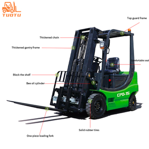 Montacargas Eléctrico de 1 Tonelada, Económico, de Cuatro Ruedas, con Asiento y Conducción, Fabricado en China - Product Image 2
