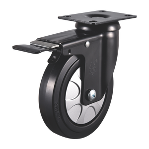 Rueda giratoria y rueda giratoria de hierro de goma VIMA 3 4 5 pulgadas 120kg 160kg Heavi Duti carrito de compras rueda de servicio mediano - Product Image 3