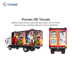 Canbest P4 4Mm 6500nits <span class=keywords><strong>LED</strong></span> Ngoài Trời Di Động Màn Hình Hiển Thị Xe Tải 13ft <span class=keywords><strong>LED</strong></span> Kỹ Thuật Số Liền Mạch Màn Hình Xe Tải <span class=keywords><strong>LED</strong></span> Video Tường Xe Tải - Product Image 4