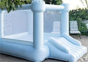 Château gonflable bleu pastel violet pour fête, château gonflable pour tout-petits, château gonflable pour sauter, château gonflable pour tout-petits, intérieur extérieur - Product Image 2