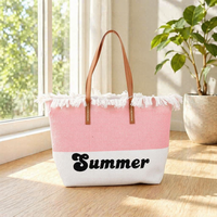 Sac fourre-tout décontracté en toile blanc, léger, grande capacité, pour femme, avec personnalisation d'usine, sans bandoulière