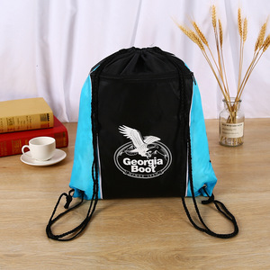 2025 New Hot Customized Polyester Drawstring Sportpacks Convenient Folding Design for Men Women Shopping Promotional Bag