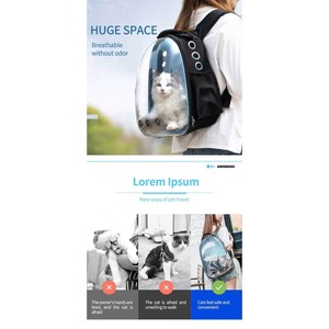 BSCI Factory Fashionable transparent pet <b>backpack</b> <b>carriers</b> breathable cats pet <b>carriers</b> for cat <b>dog</b> small animal - Product Image 6