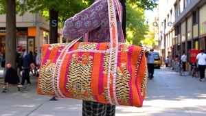 Sac de voyage matelassé en coton fait main, léger, durable, élégant, pratique, grande capacité, pour usage quotidien - Product Image 2