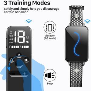 Dispositivo antiladridos electrónico recargable a distancia manual para perros <span class=keywords><strong>Collar</strong></span> de entrenamiento para perros de espera Extra largo impermeable - Product Image 3