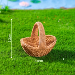 Weijin Micro-paesaggio di simulazione in Rattan e cesti intrecciati, cesto accessori decorativi da te, Mini Minia - Product Image 6