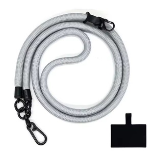 Cuerda de cierre giratorio de 120cm, cordón cruzado largo para el cuerpo, funda de teléfono, correa de cuello de escalada desmontable ajustable, cordón de cadena con parche - Product Image 1