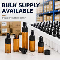 Botol Tetes Kaca Amber 1ml 2ml 3ml 4ml 5ml Botol Sampel Serum Minyak Esensial Mini