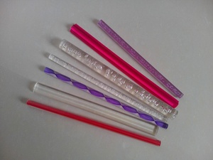 Barre en acrylique PMMA à motif pierre, éclairage LED <span class=keywords><strong>color</strong></span>é, rond/carré, haute transmission lumineuse, personnalisable, Ning E-Plastics - Product Image 6