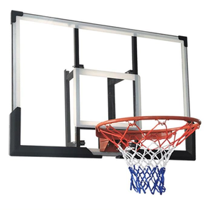 Panier de <span class=keywords><strong>basket</strong></span> mural mobile avec panneau arrière transparent en PC, cadre en fer noir, anneau standard et filet en nylon <span class=keywords><strong>pour</strong></span> le basketball - Product Image 6