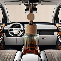 Nouveau diffuseur d'huiles essentielles mat personnalisable 2025 – Désodorisant d'ambiance aromathérapie en verre suspendu avec bouchon couronne pour voiture