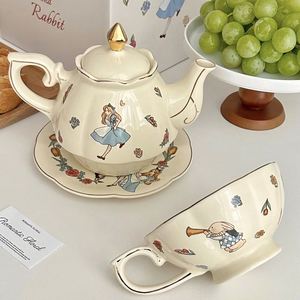 Sub Pot Series Alice Rabbit Gold Teapot Coffee <b>Cup</b> & <b>Saucer</b> Gift <b>Set</b> - Product Image 4
