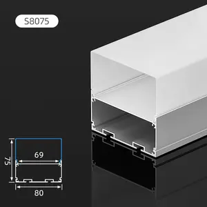 S80 ZhongShan Strip lampu Saluran U dapat disesuaikan profil Led Aluminium dudukan gantung
