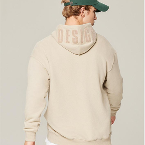 Sudadera con Capucha para Hombre, Estilo Vintage, Corta, sin Cordón, Bordada y con Cuentas, de Poliéster/Algodón, para Otoño - Product Image 1