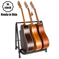 GS020 Yinyu 3-Guitar Foldable Display Stand for Music Stores, Stage Performances & Home Studios