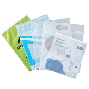 ถุงซิปแบบกำหนดเองพร้อมโลโก้พิมพ์สำหรับบรรจุภัณฑ์เสื้อผ้า ถุงเก็บของแบบใสขุ่นคุณภาพสูง - Product Image 3