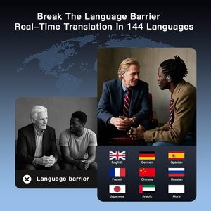 Auriculares de Traducción Inalámbrica para iPhone y Android con 144 Idiomas de IA en Línea, Auriculares OWS en Tiempo Real para Viajes y Negocios, Nuevo - Product Image 4