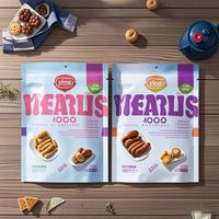 Op maat gemaakte plastic verpakkingen voor PET/VMPET/PE vacuümverpakkingen met sluiting, staande pouch, droge voedselgravureprint, zak voor gedroogd fruit en snacks