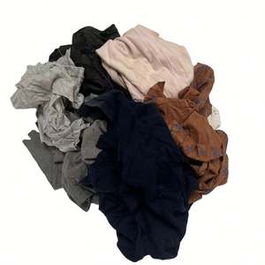 Camiseta de color oscuro 35-55cm 100% trapos de algodón trapos de limpieza residuos textiles trapos de limpieza reciclados en tubos - Product Image 2