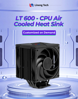 Refroidisseur CPU silencieux en cuivre 22-34 dBA, 6 caloducs, conception tour unique, capacité de refroidissement 260 W, compatible Intel pour sockets