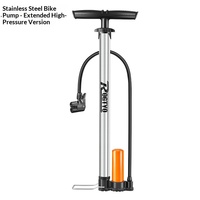Pompe à air pour vélo, manomètre universel pour véhicules électriques, voitures, pompe haute pression en acier inoxydable 160PSL, fonctionnement manuel