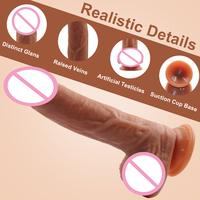 Vente en gros de dildo réaliste long en silicone liquide, jouet sexuel pour adultes imperméable, masturbateur personnel pour femmes