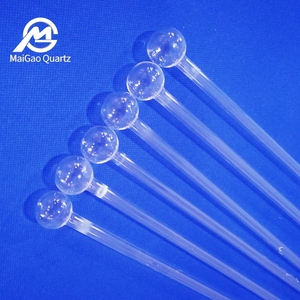 Transparent Spiral <strong>Quartz</strong> <strong>Tube</strong> <strong>Quartz</strong> Glass test <strong>Tube</strong> with Frosted Stopper - Product Image 1