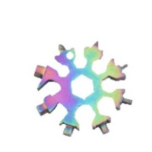 Clé multifonctionnelle portable universelle mini Ztc354 Snowflake en acier métrique hexagonal 18 en 1 - Product Image 1