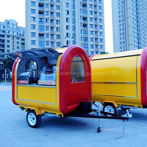 Thực phẩm & nước trái cây & Smoothie hiển thị Trailer thực phẩm container Máy bán hàng tự động trái cây nhỏ giỏ hàng di động FRP & thép không gỉ đơn giản - Product Image 5