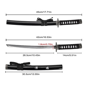 Mini Katana de Acero Inoxidable de 45 cm del Capitán Nathan Algren de la Película El Último Samurái con Funda de Madera y Soporte de Exhibición Metálico Coleccionable - Product Image 2